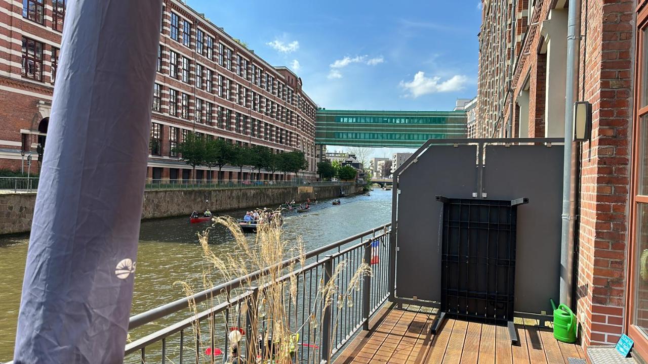 Relax-Wohnung Mit Balkon Ueber Die Weisse Elster Leipzig Eksteriør billede